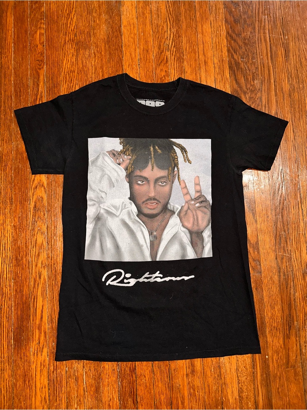 Small Juice Wrld Black Short Sleeve Music Rap Shirt